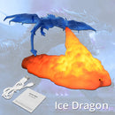 3D Dragon Fire LED Lamp USB Rechargeable Light