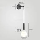 Minimalist LED Wall Light – Elegant Glass Bedside Lamp